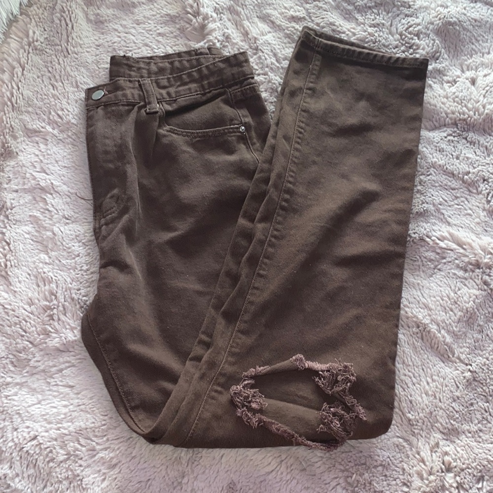 Brown Shein Boyfriend jeans